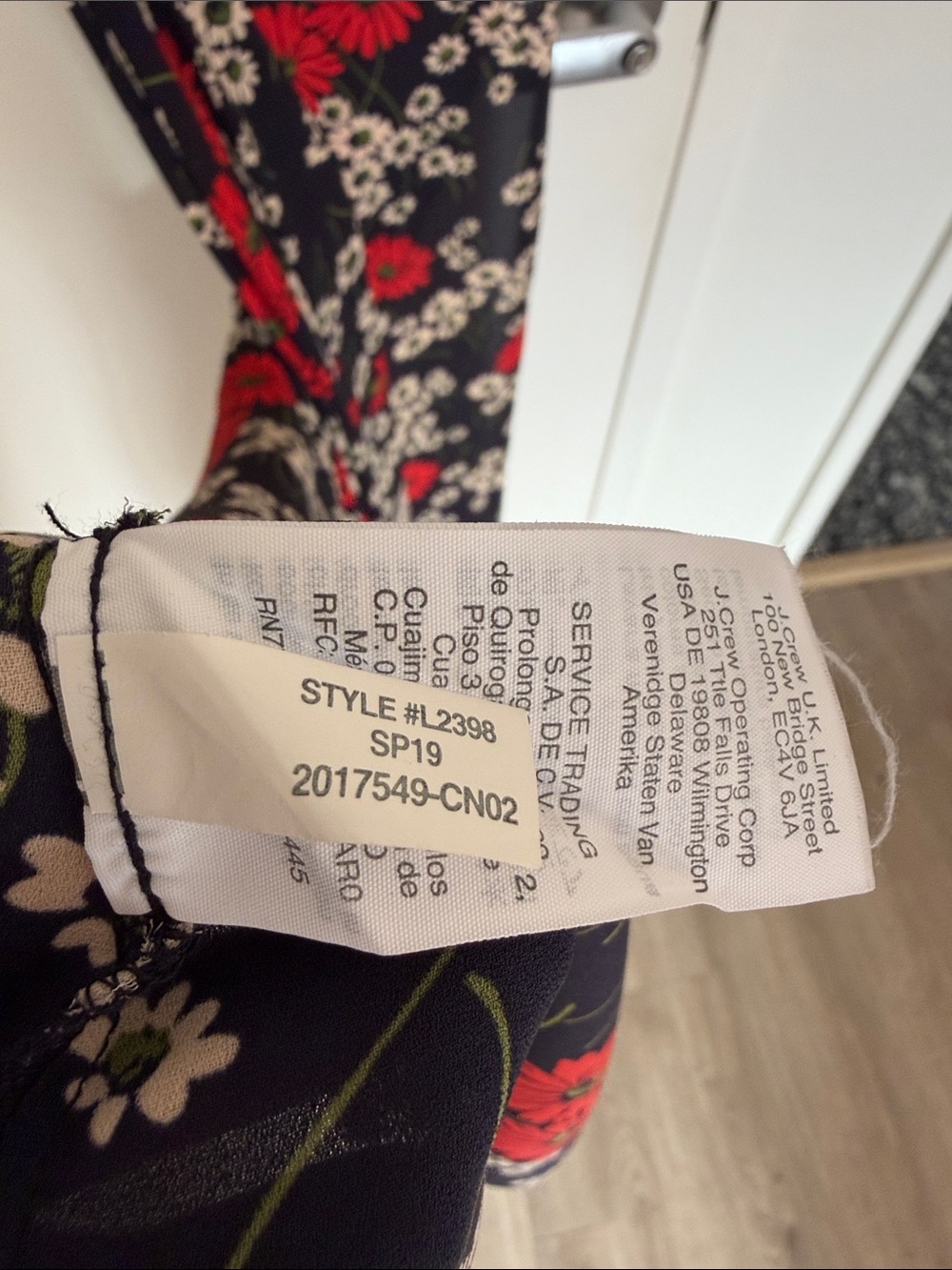 Madewell floral faux wrap front midi dress size 6 - Picture 3 of 4